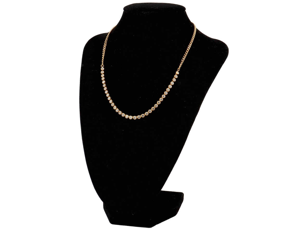 Collana oro zirconi con bordo