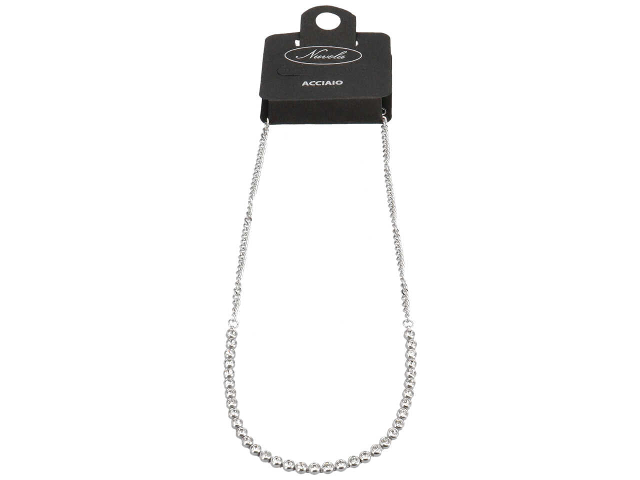 Collana zirconi con bordo