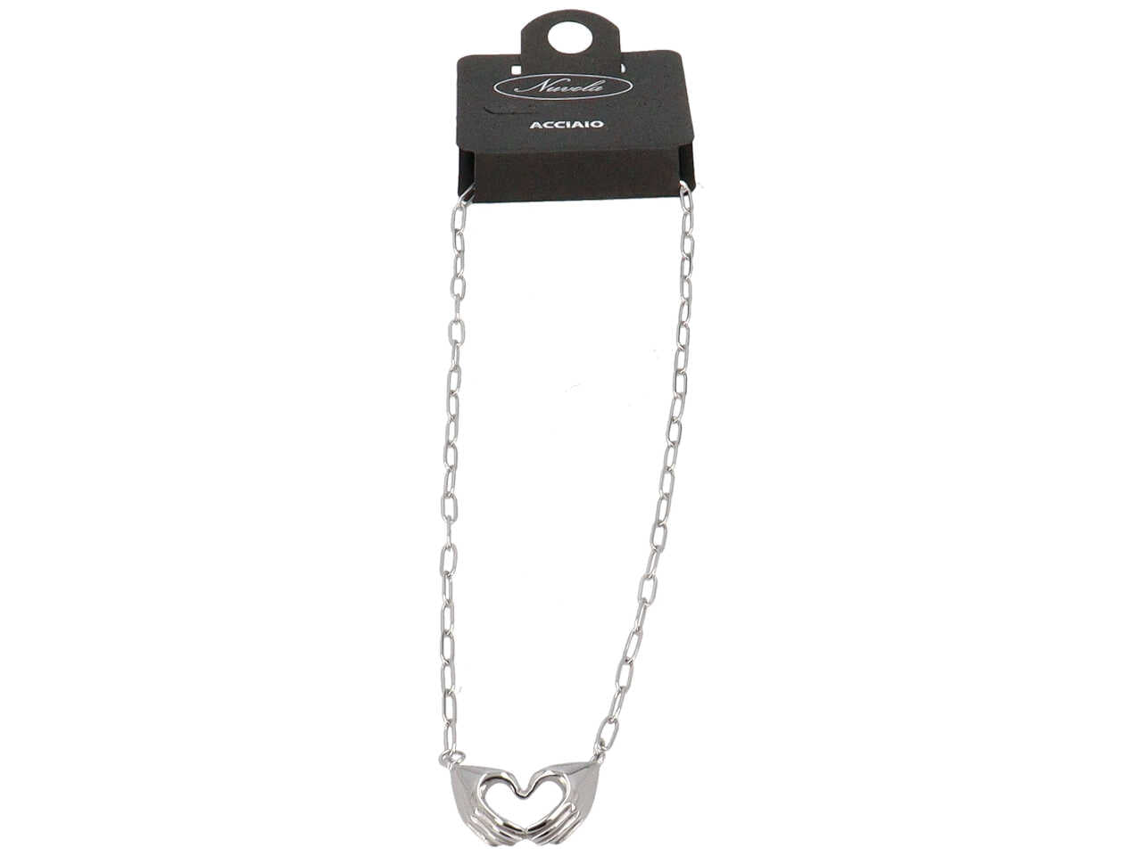 Collana con mani a forma di cuore