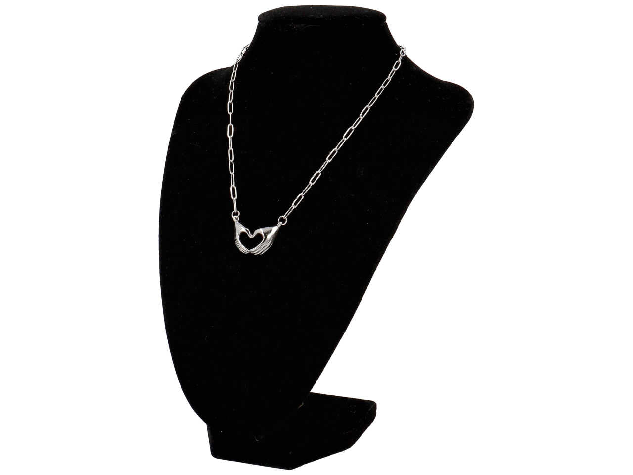 Collana con mani a forma di cuore