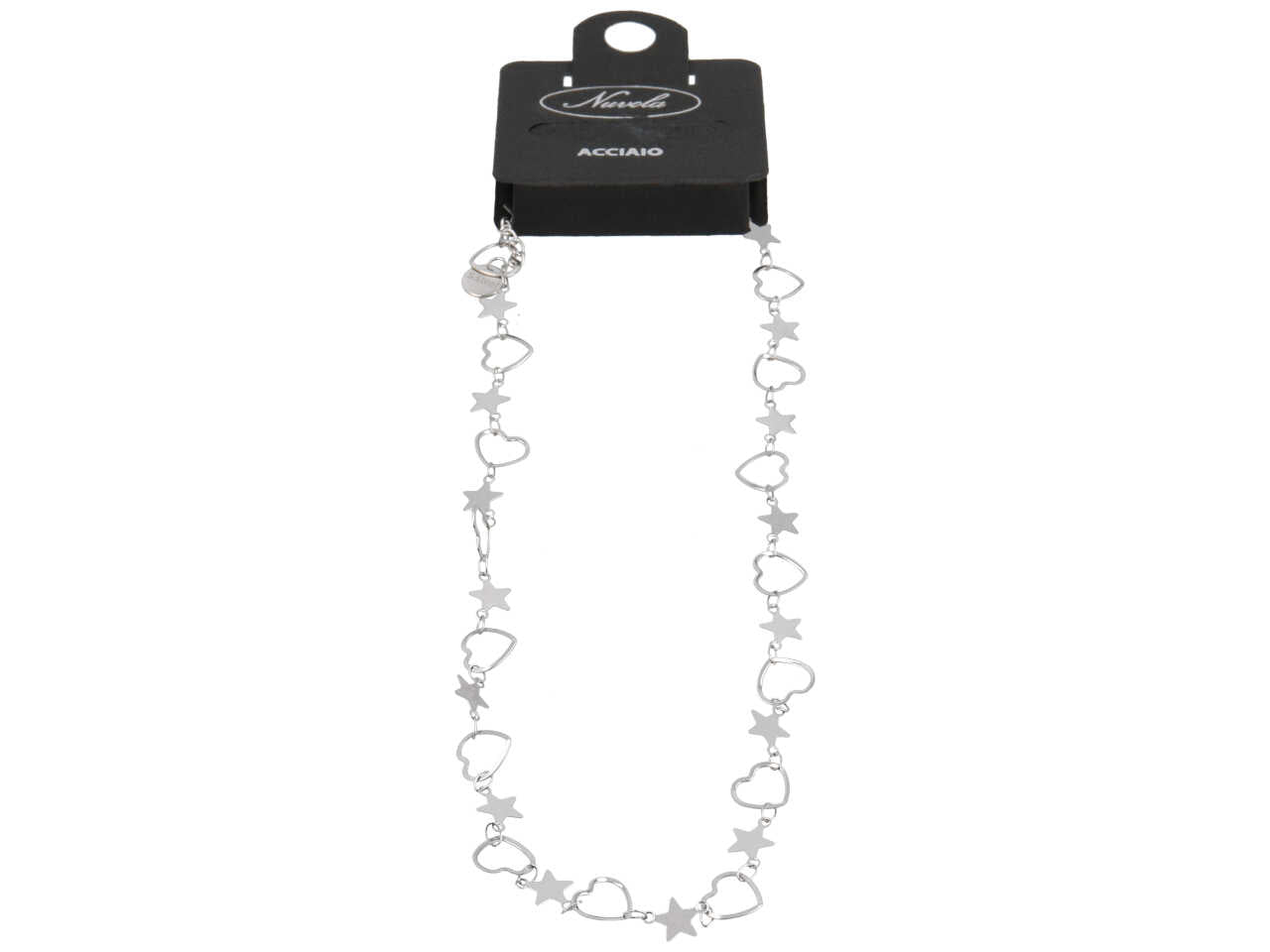 Collana con stelle e cuori forati