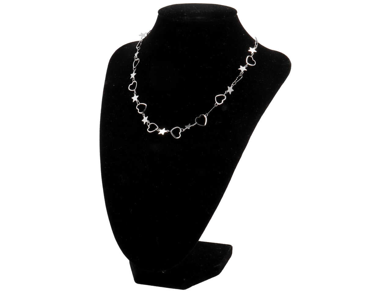 Collana con stelle e cuori forati