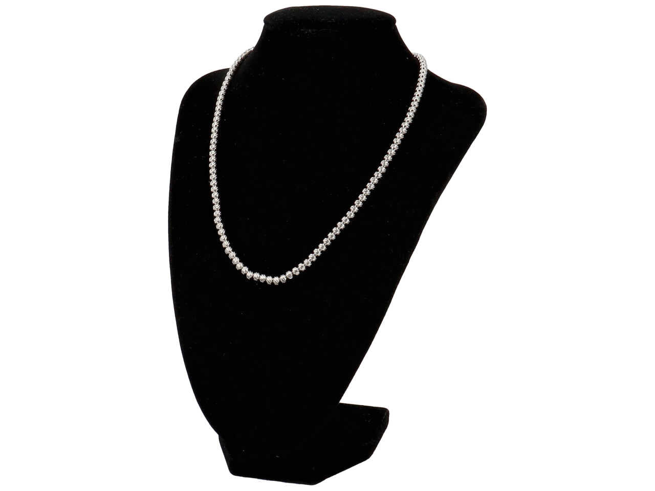 Collana con barilotti zigrinati