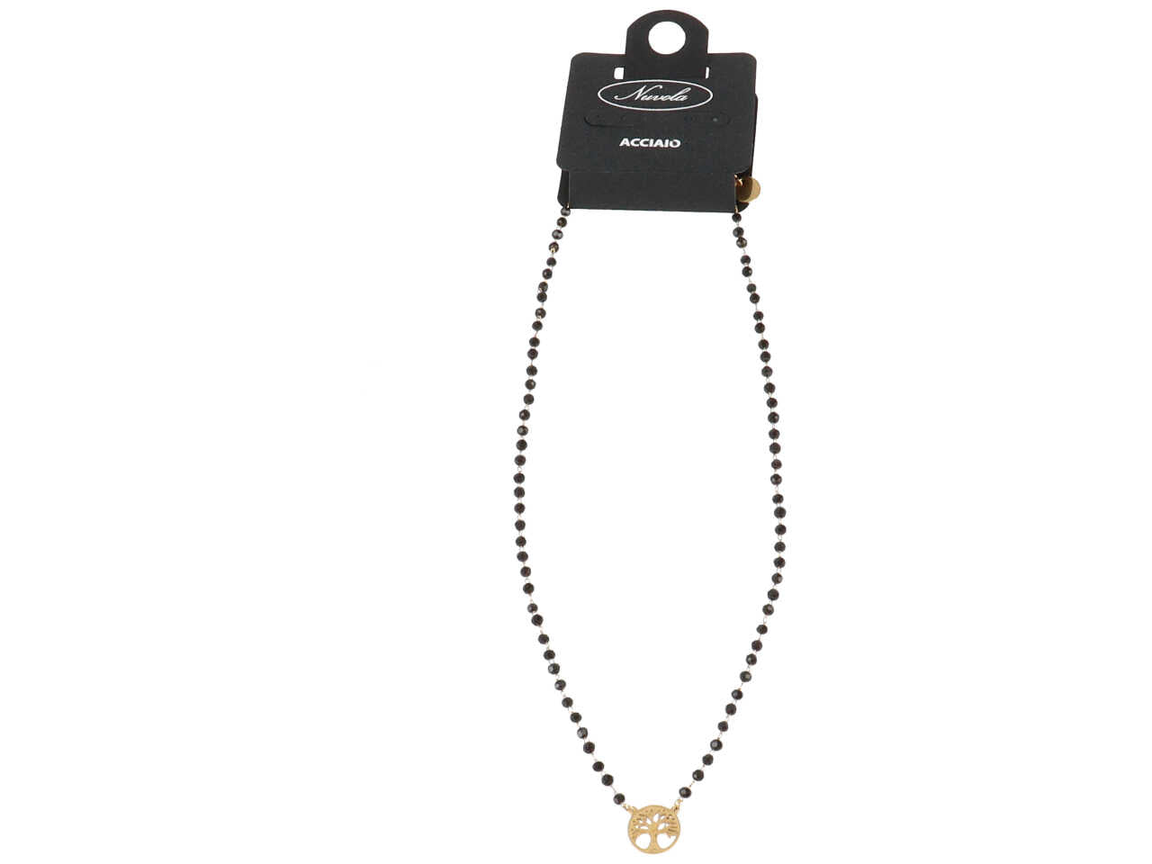collana cristalli neri e albero vita