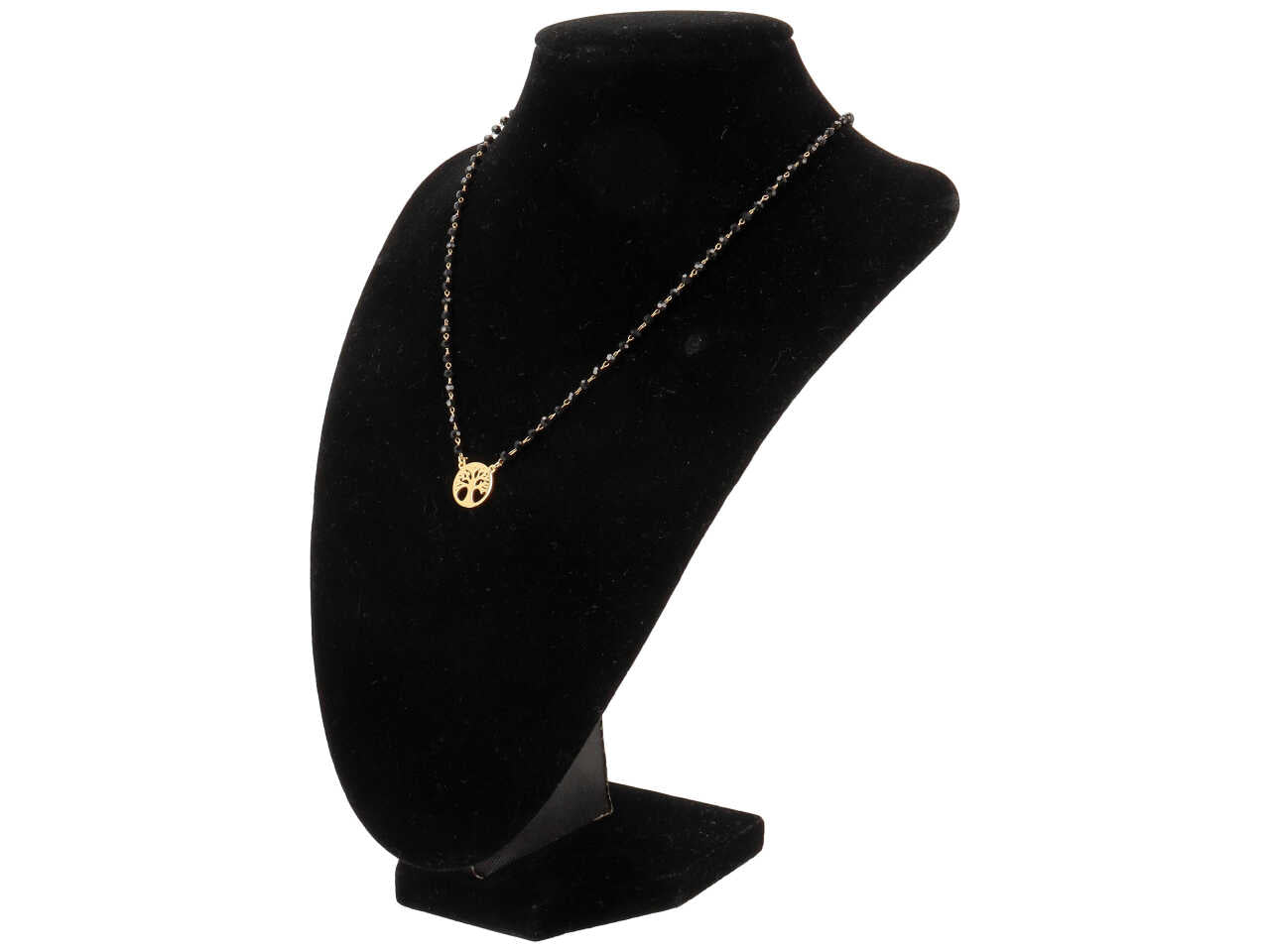collana cristalli neri e albero vita