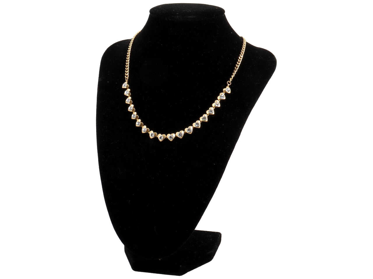 Collana oro groumette e stelle con rivoli bordati