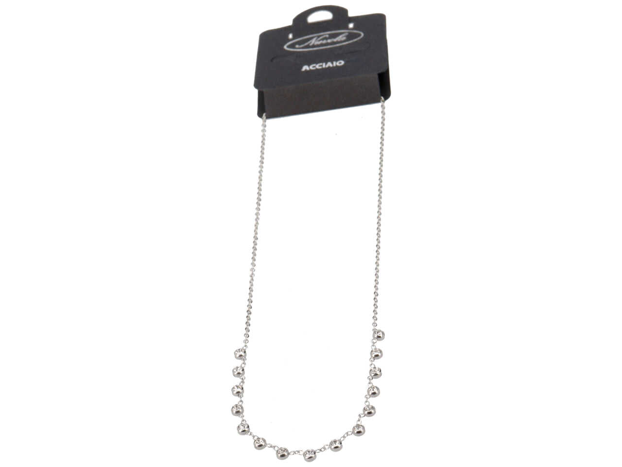 Collana con zirconi piccoli multicolor