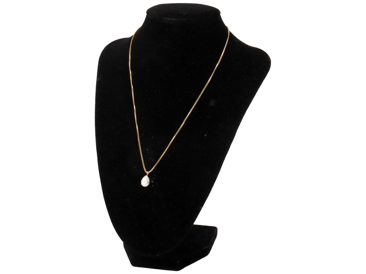 Collana oro con punto luce a forma di goccia