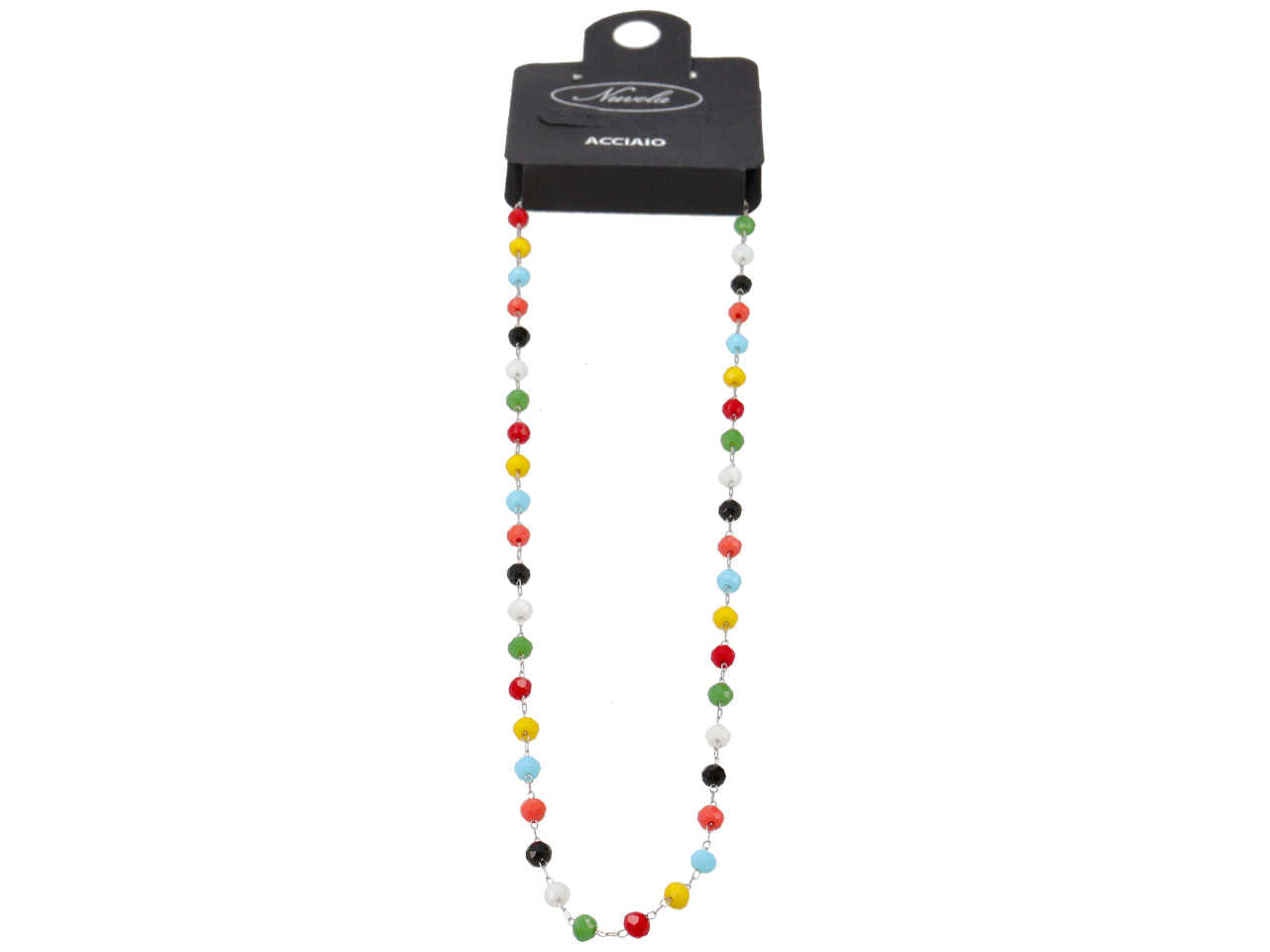 Collana con sfere in vetro multicolor