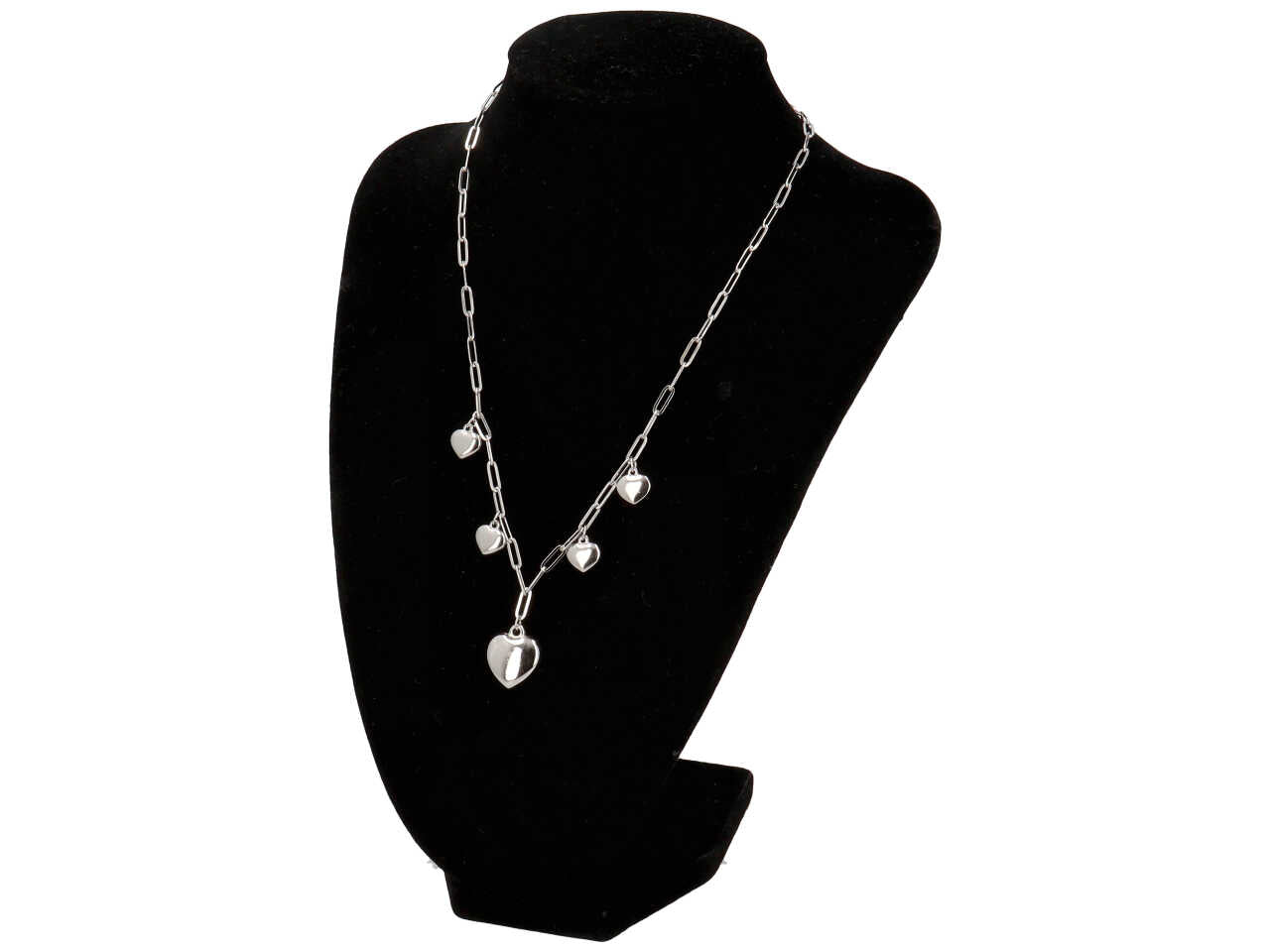 Collana con 5 cuori bombati