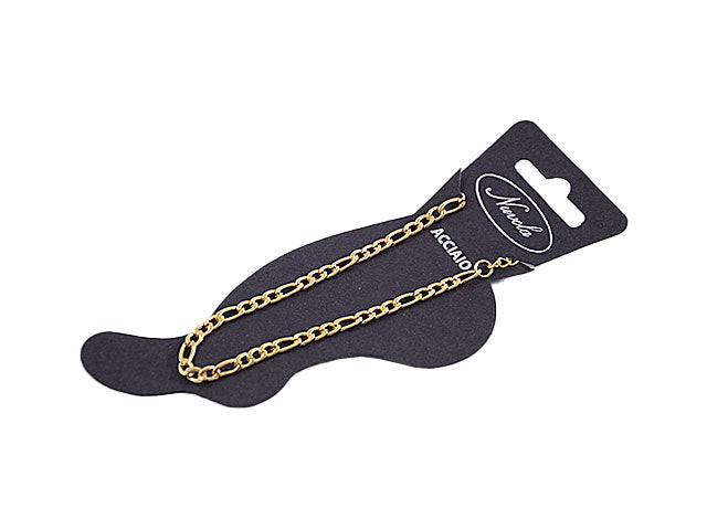 Cavigliera acciaio a catena oro