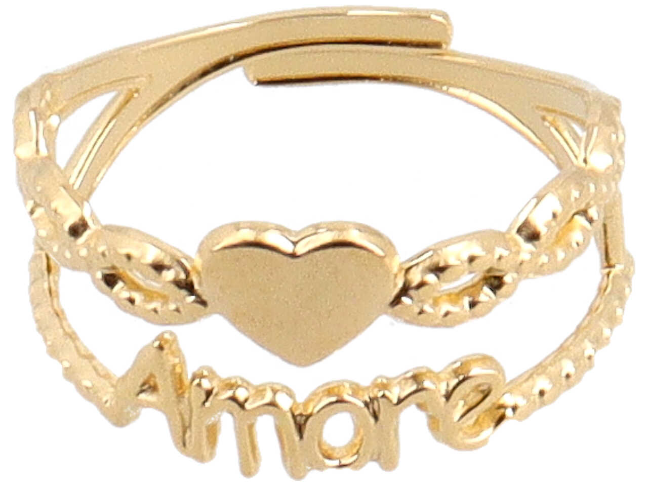 Anello acciaio 2f amore