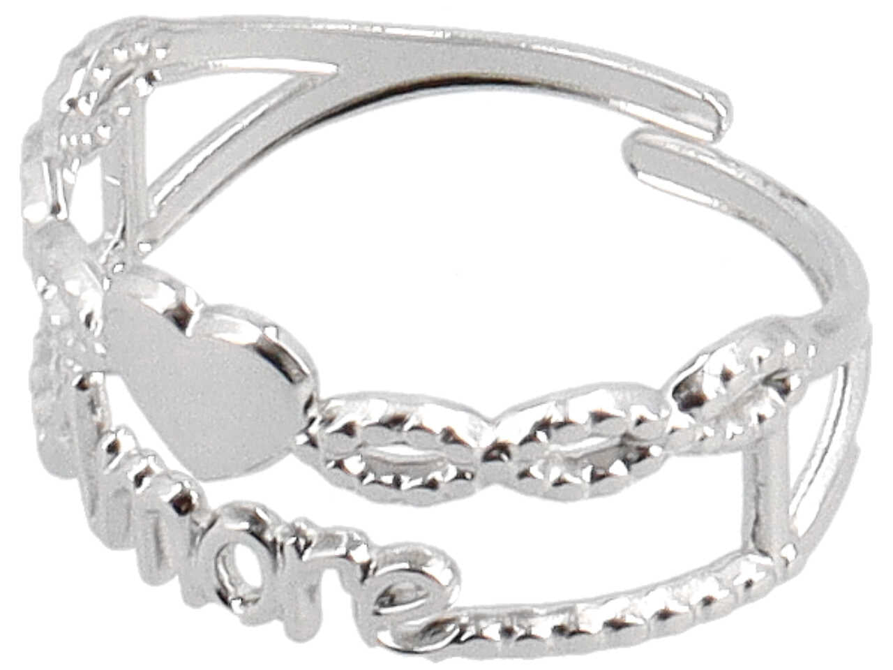 anello acciaio 2f amore