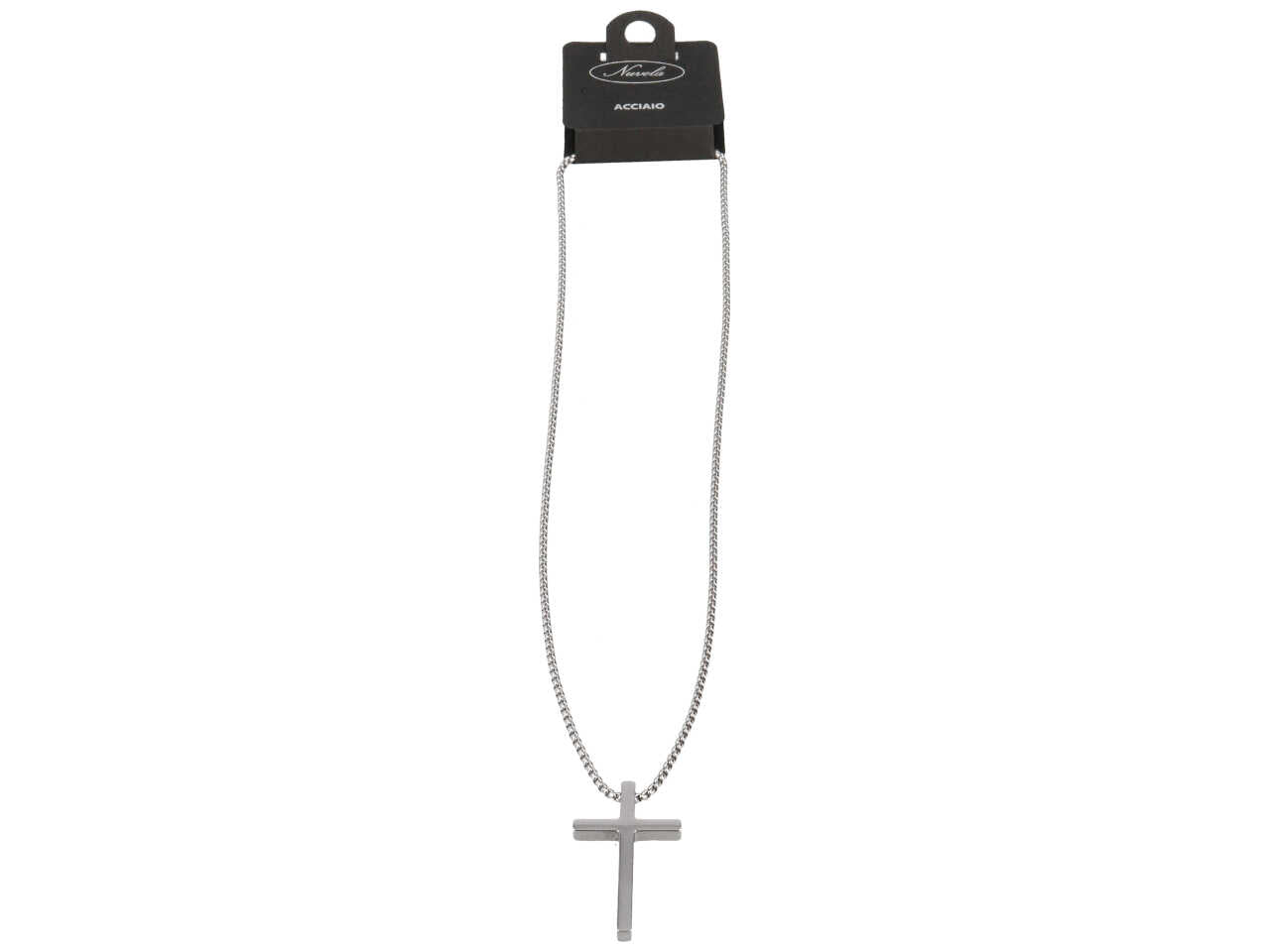 Collana lunga con croce lucida