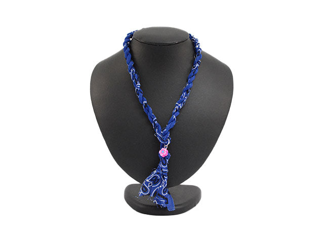 Collana stoffa e fiore