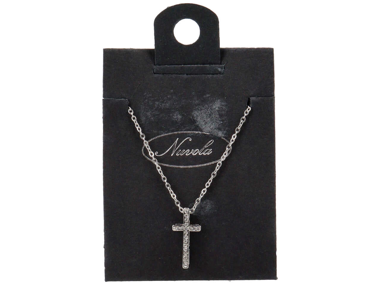 Collana con croce e zirconi