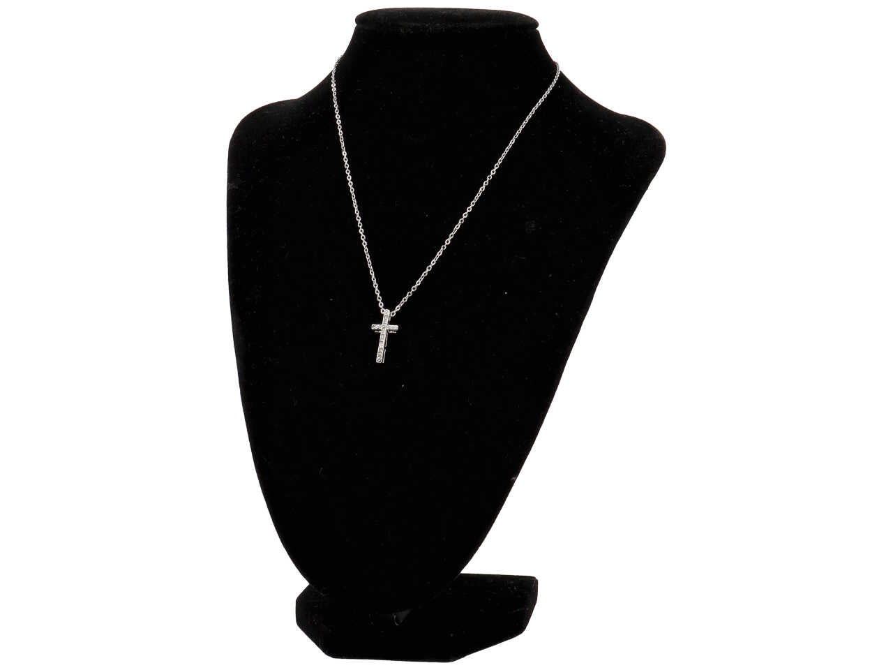 Collana con croce e zirconi